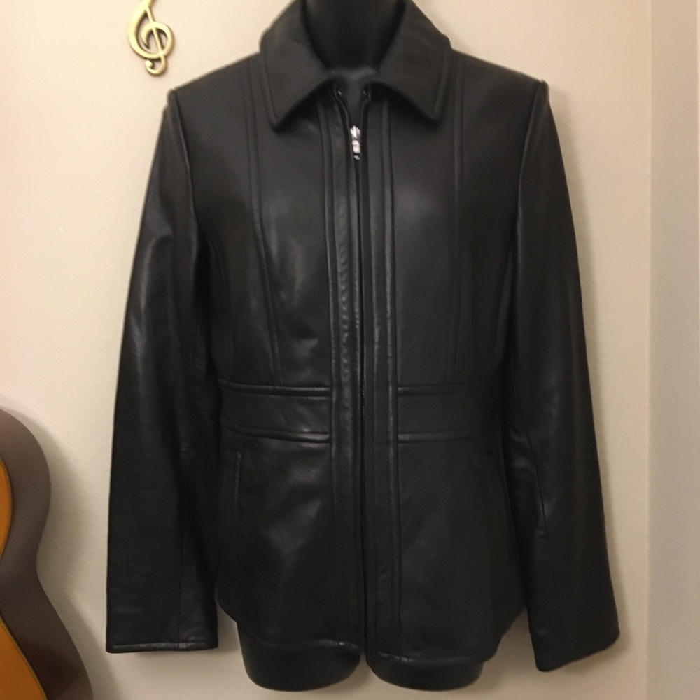 Avanti zip-up leather jacket